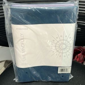 Anthropologie Live Mindfully Travel Yoga Mat Fitness Blue 24x68